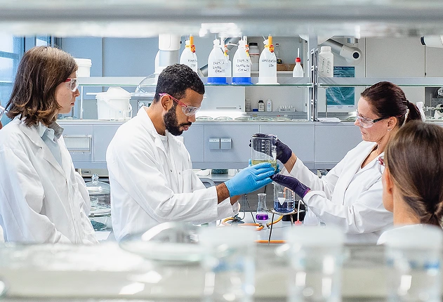 Scientists working in a lab
